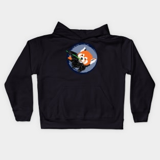 Artwork showing a Red Panda eating Bamboo II Kids Hoodie